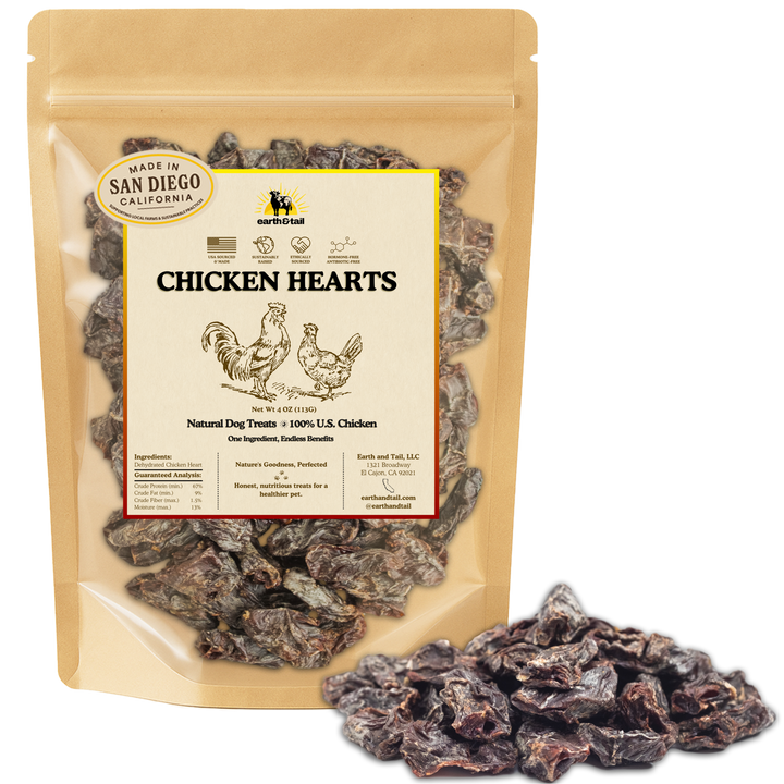 Bag of chicken heart dog treats